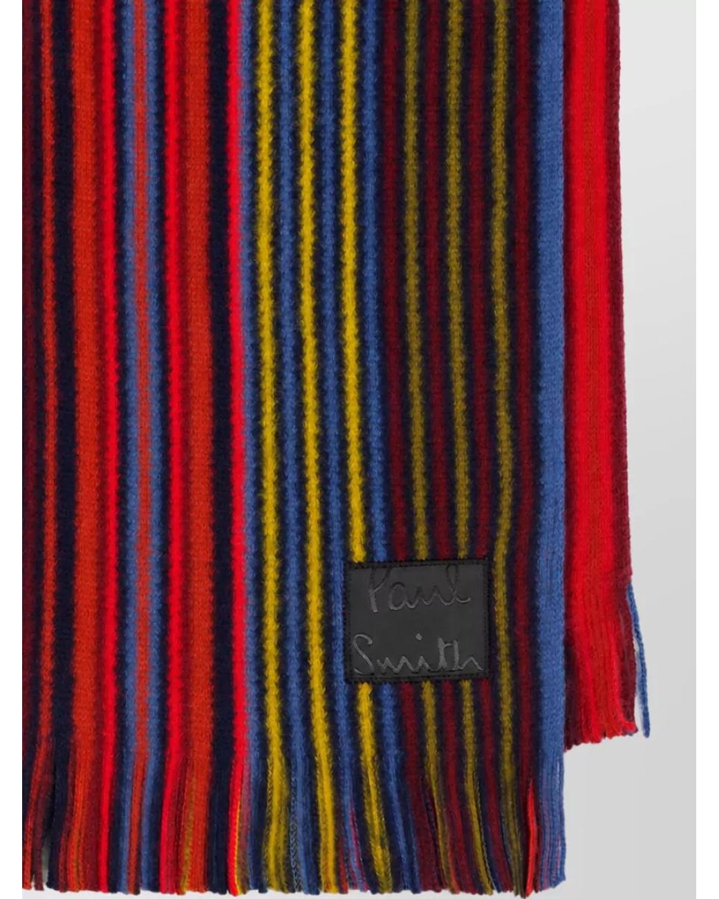 Paul Smith Red Wool Scarf for men