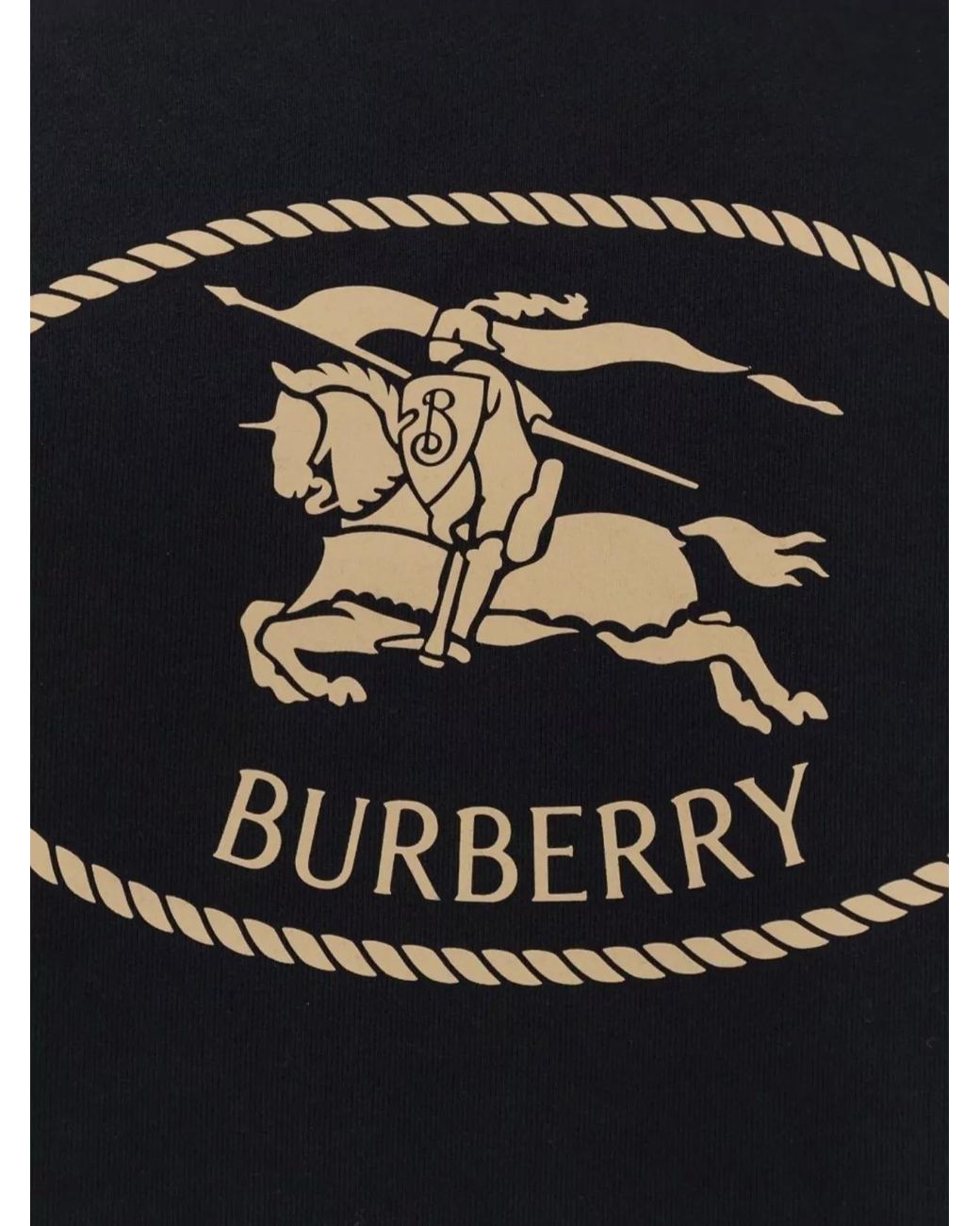 Burberry Blue Cotton Slim-Fit Logo-Print Sweatshirt for men