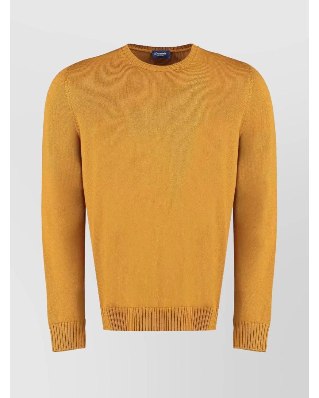Drumohr Yellow Merino Wool Jumper for men
