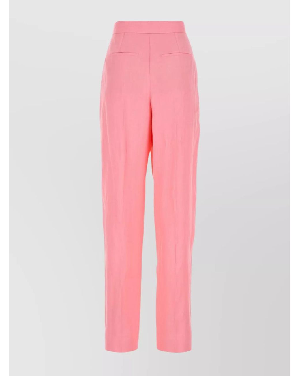 Stella McCartney Pink High-Rise Straight-Leg Trousers