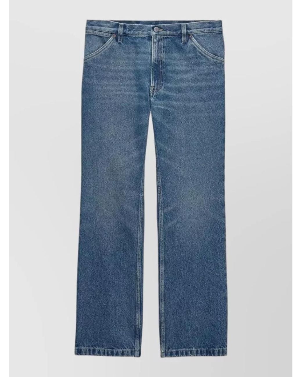 Prada Blue Denim Slim-Fit Regular-Rise Straight-Leg Jeans for men