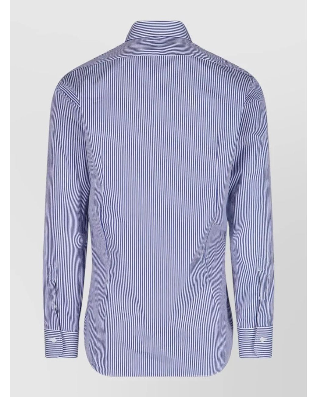 Barba Napoli Blue Cotton Shirt for men