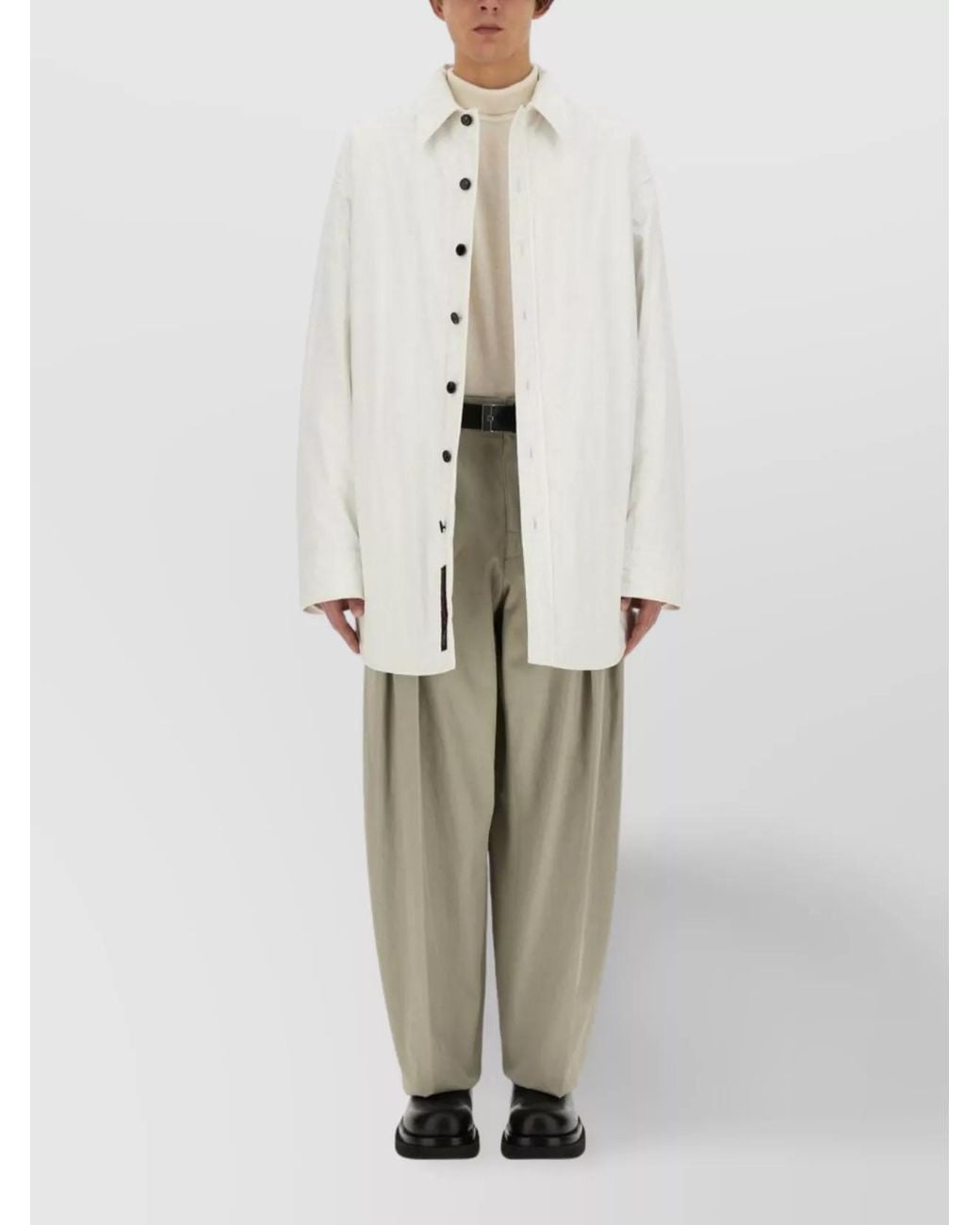 Bottega Veneta Natural Padded Oversized Shirt Jacket for men