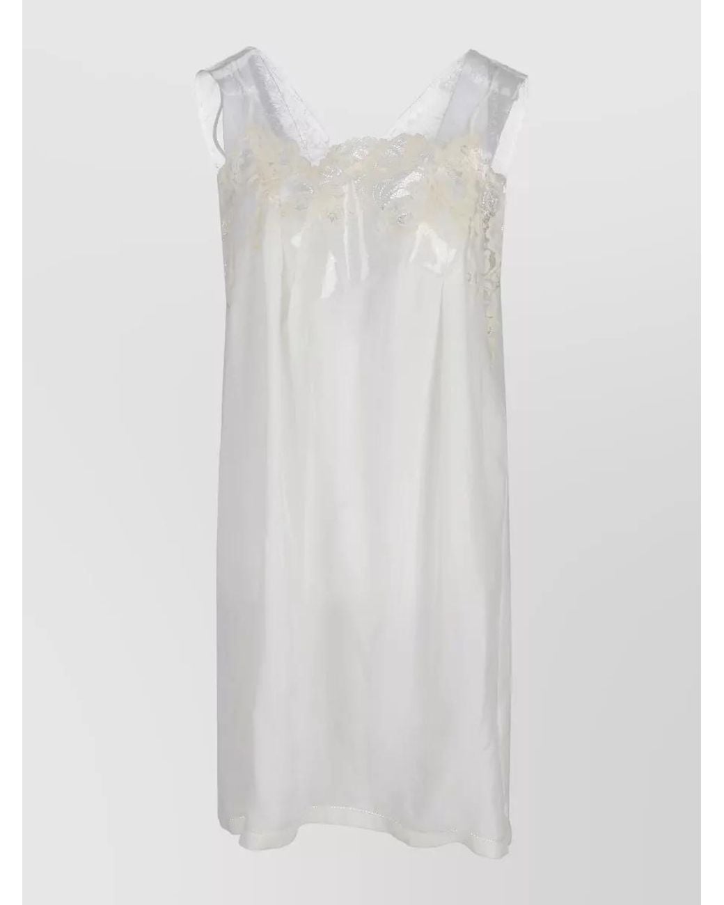 Maison Margiela White Silk Mini Dress
