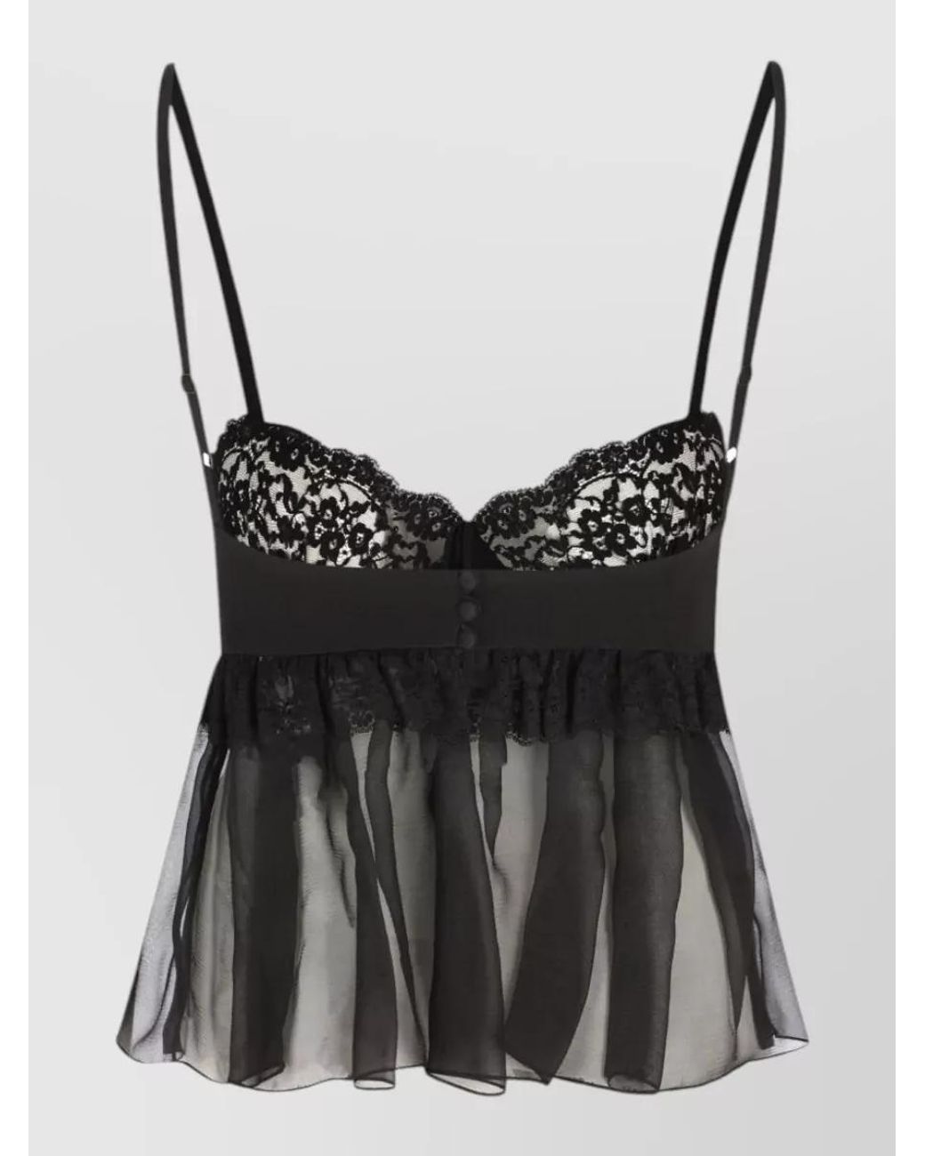 Chloé Black Silk Lingerie Top