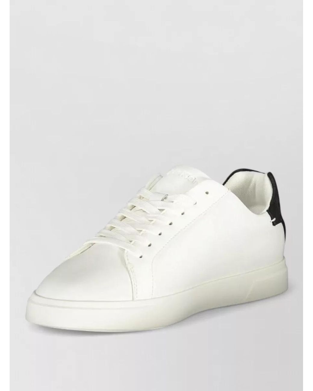 Calvin Klein White Leather Lace-Up Sneakers