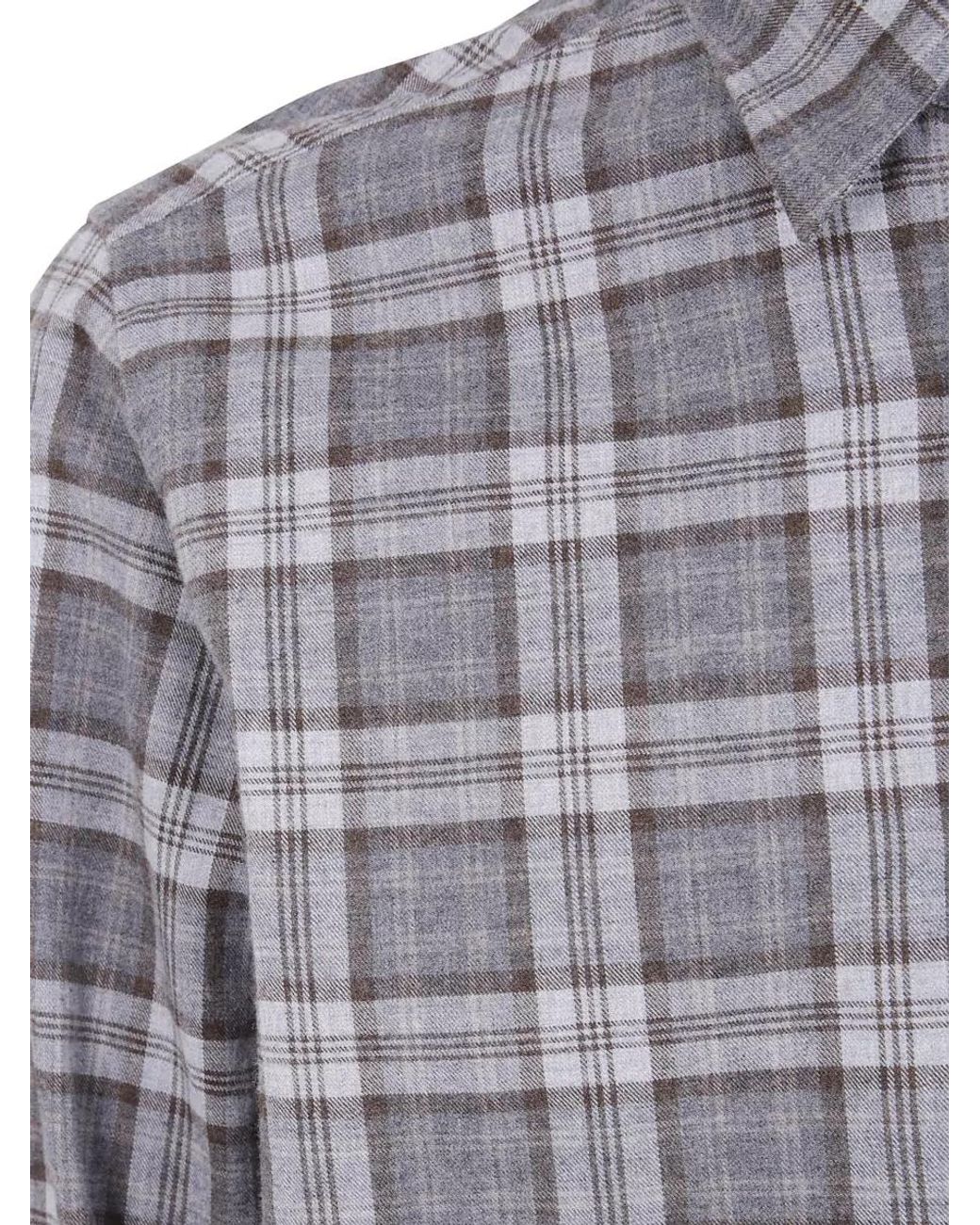 Tintoria Mattei 954 Blue Checked Shirt for men