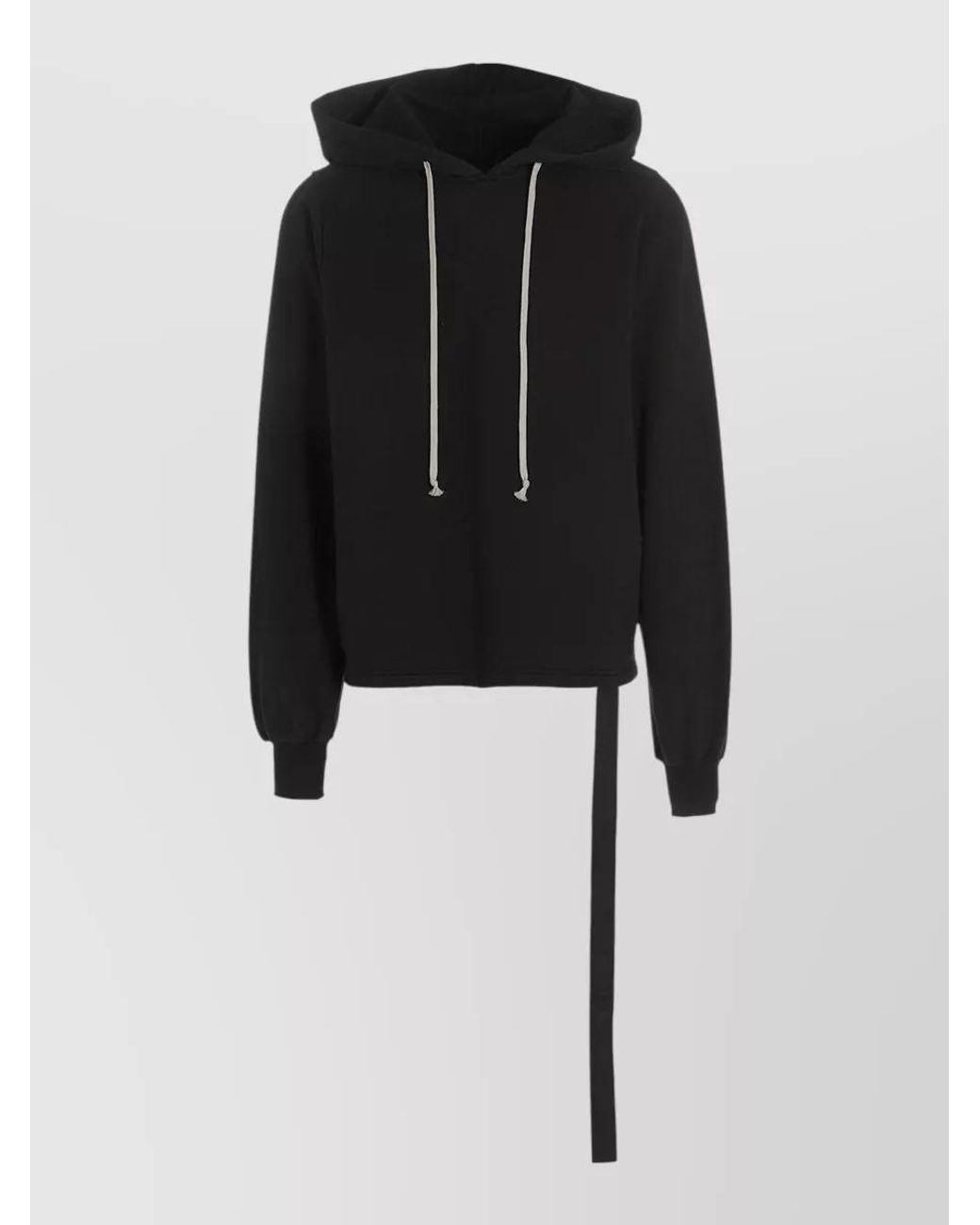 Rick Owens Black Cotton Oversized Hooded Jacket for men
