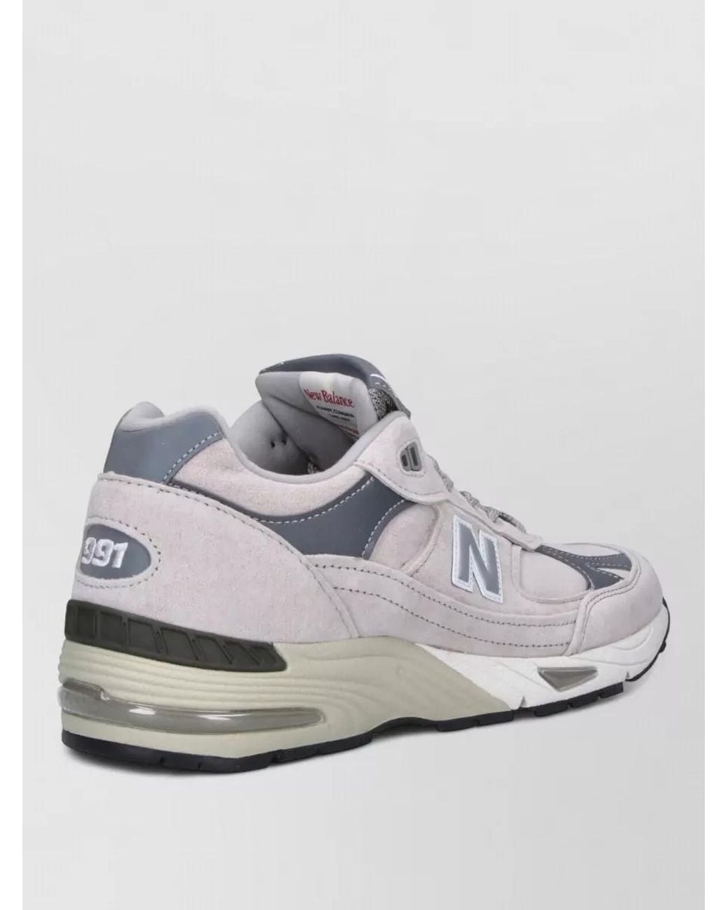 New Balance White Leather Low-Top Sneakers