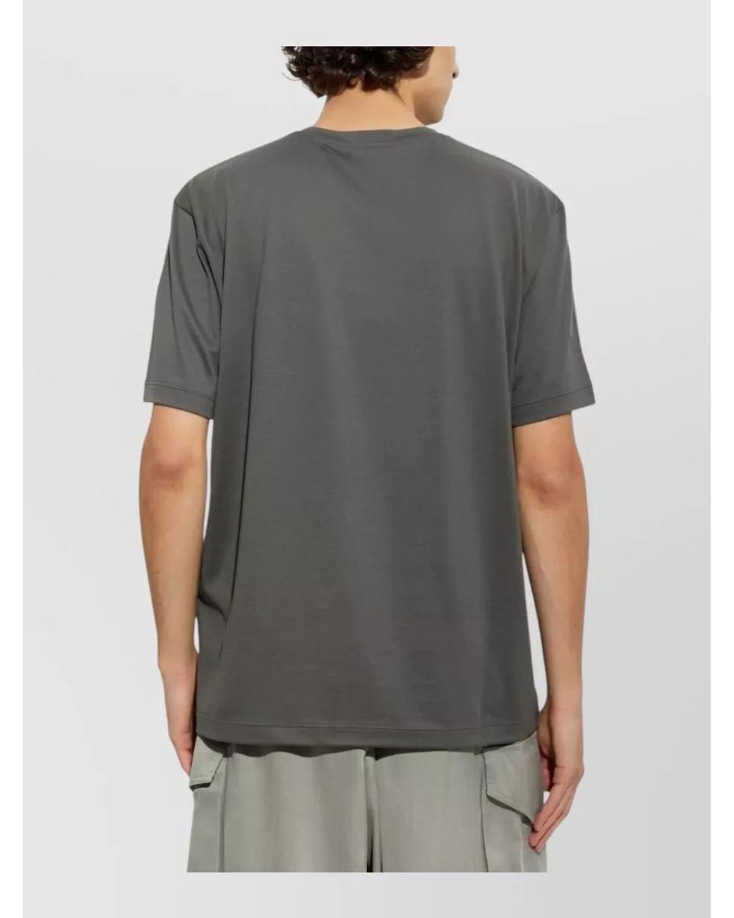 Giorgio Armani Gray Cotton Short-Sleeve T-Shirt for men