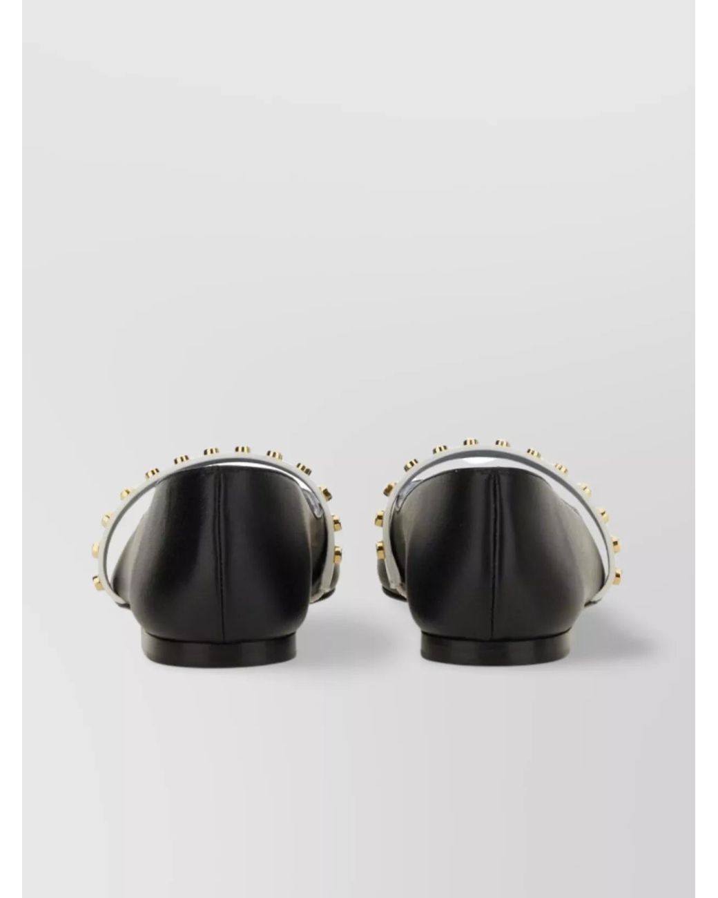 McQueen Black Leather Ballerina Shoes