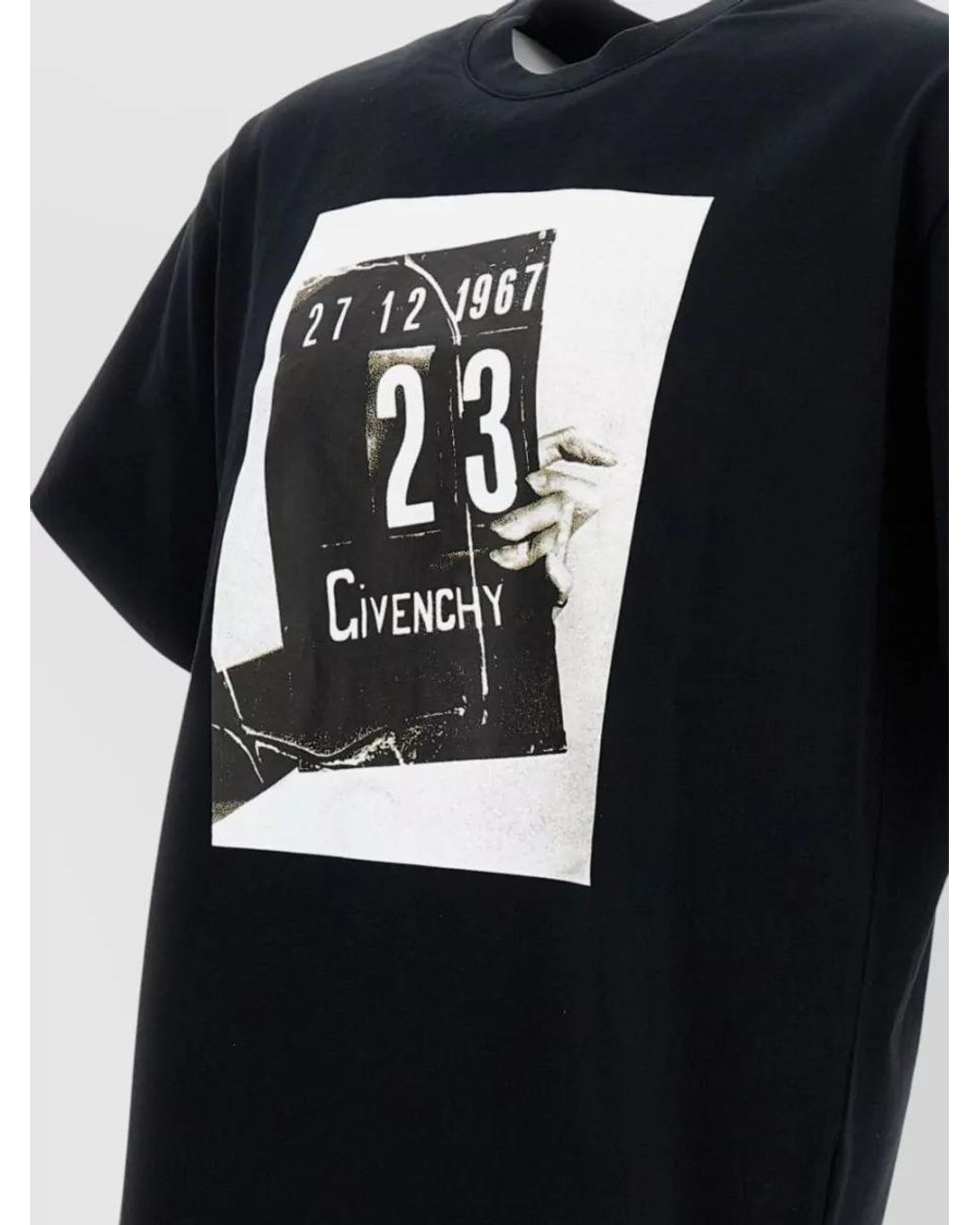 Givenchy Black Cotton Maxi Print Short-Sleeve T-Shirt for men