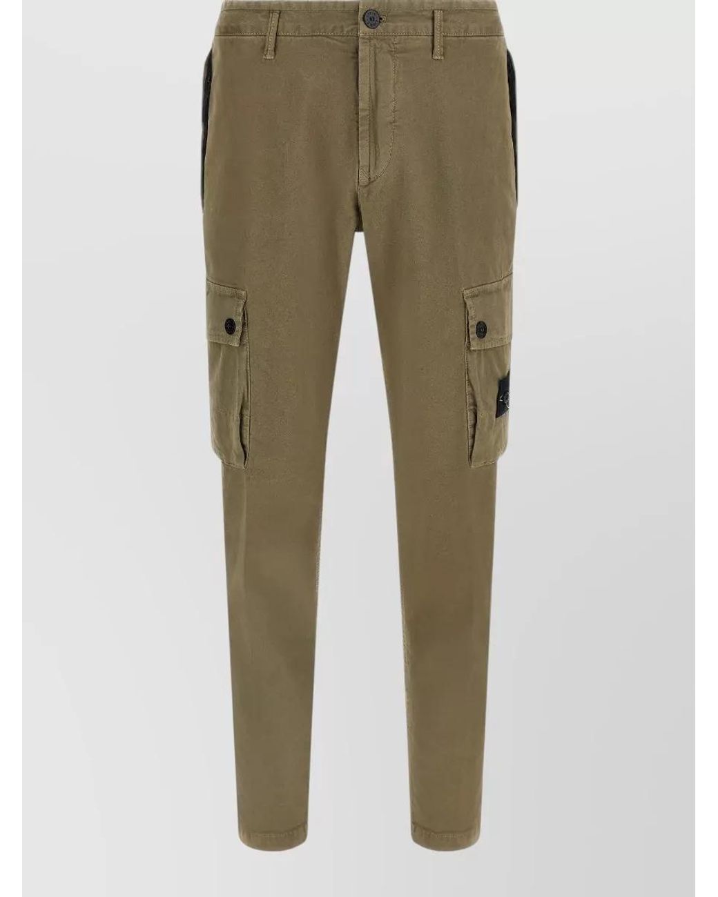 Stone Island Green Cotton Cargo Pants for men