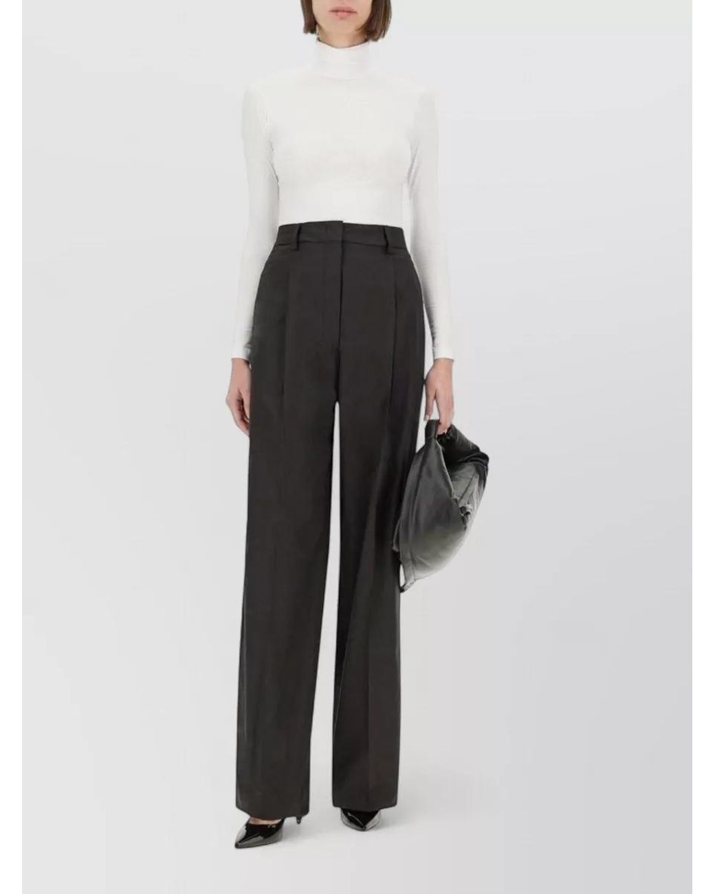Thelatest Black Wide-Leg Trousers