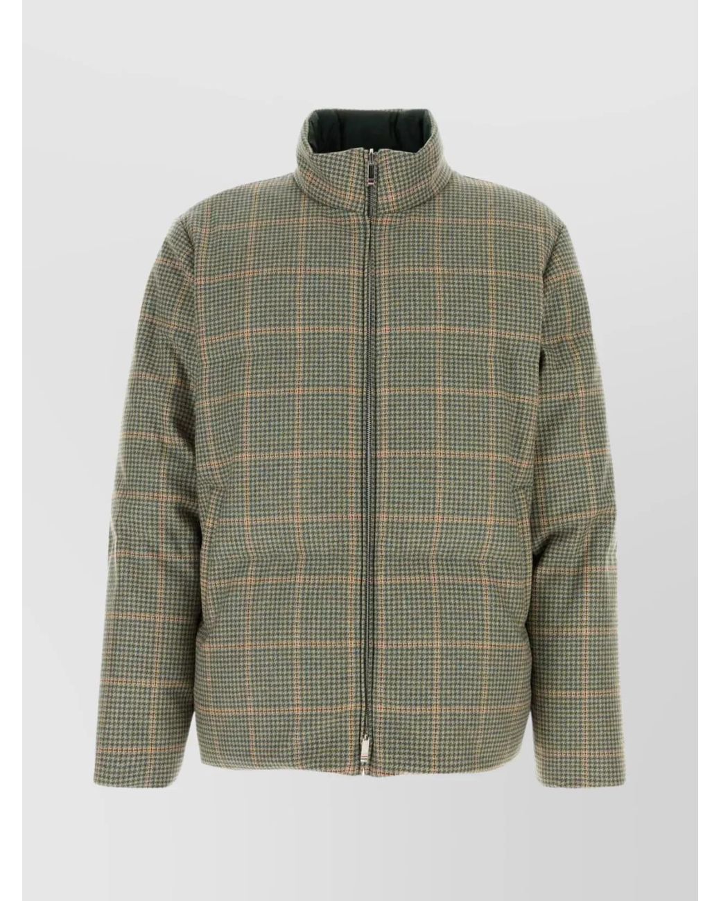 Thom Browne Green Wool Reversible Down Jacket for men