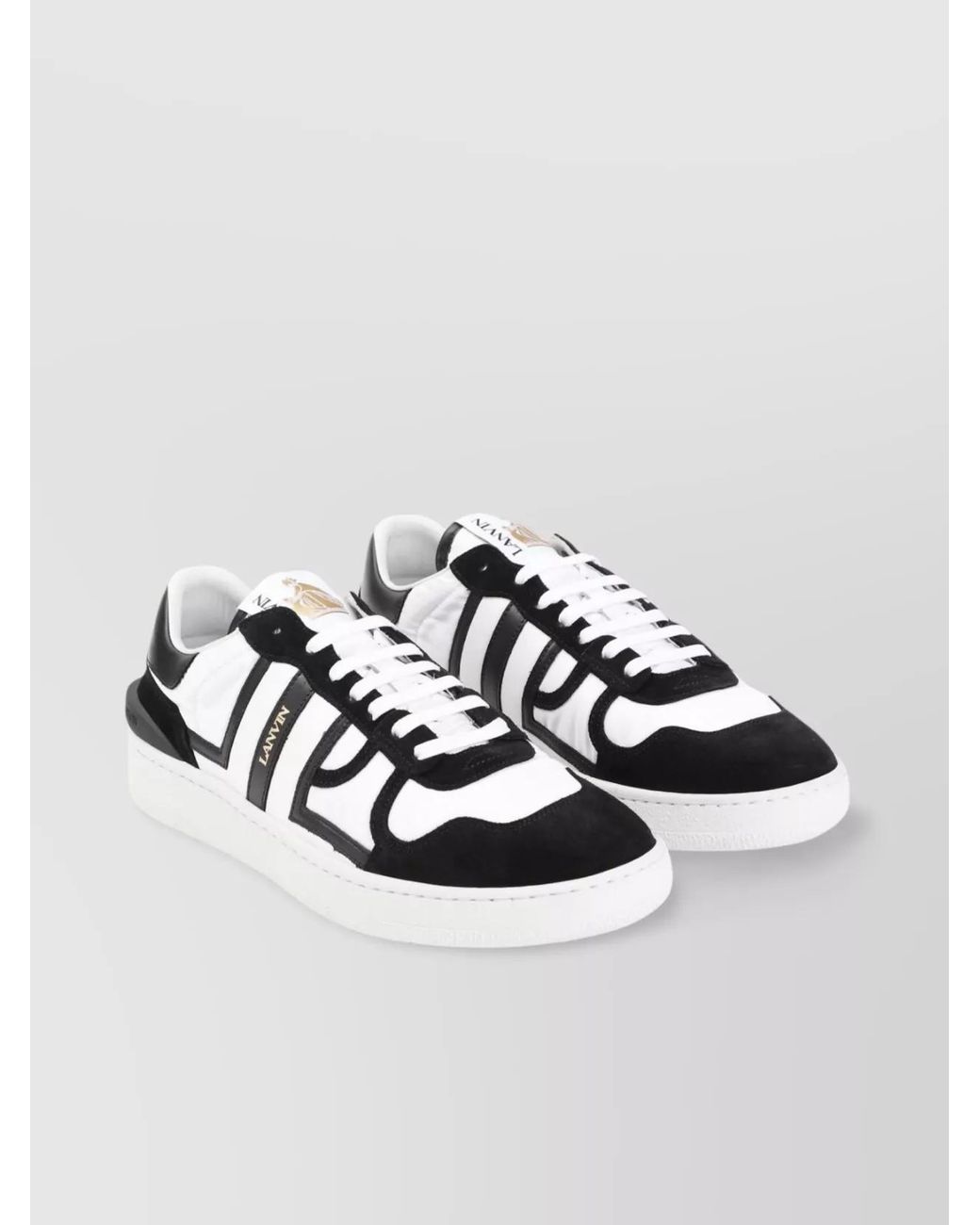 Lanvin White Leather Low-Top Sneakers for men