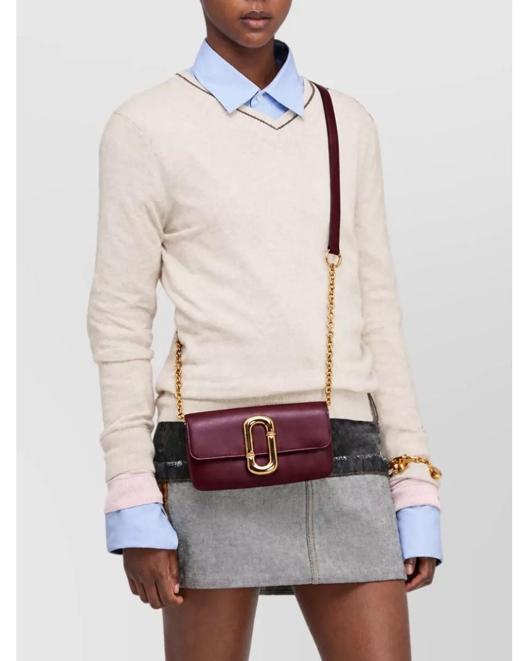 Marc Jacobs Purple Leather Cross-Body Bag