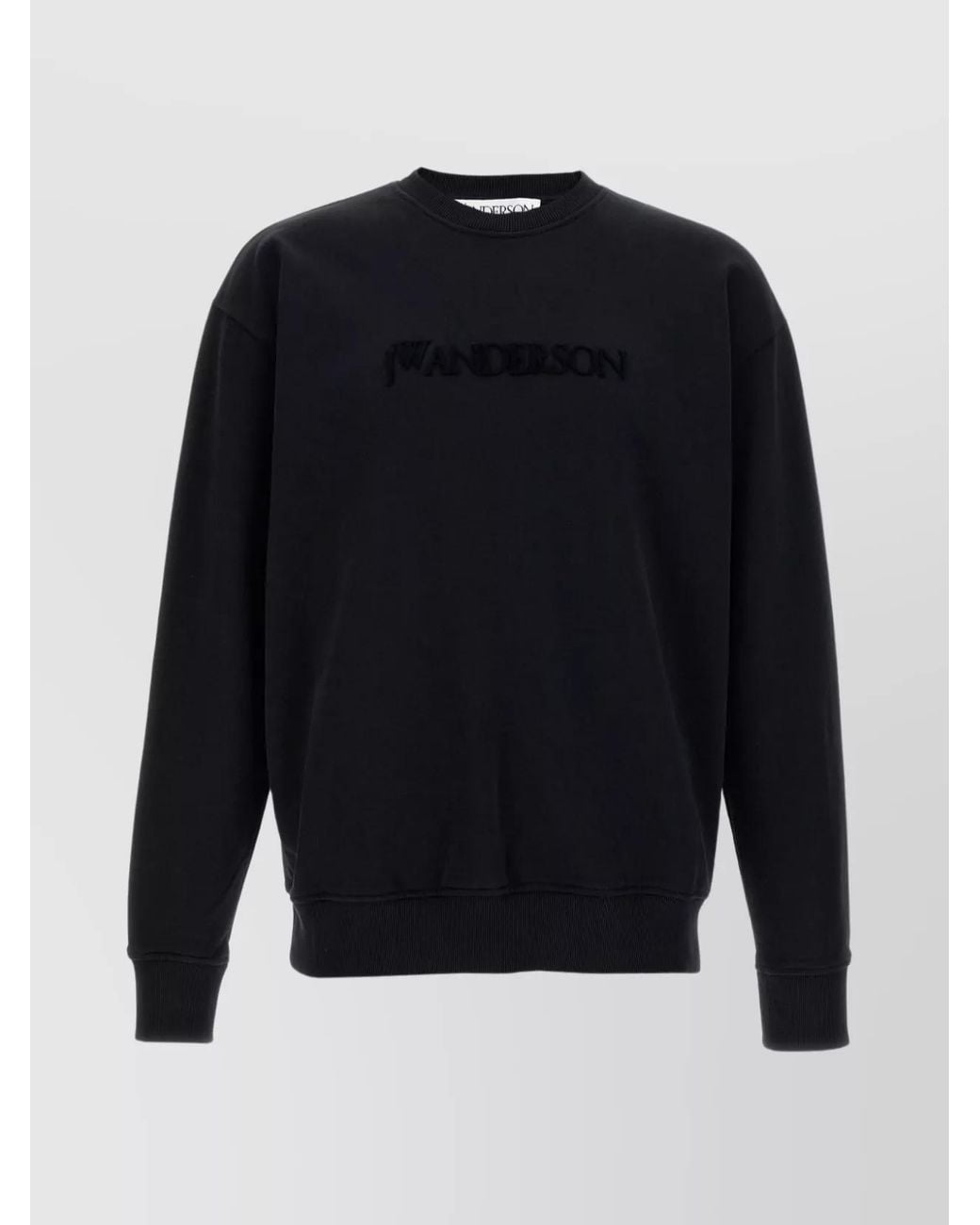 J.W. Anderson Blue Organic Cotton Crew Neck Logo-Embroidered Sweatshirt for men