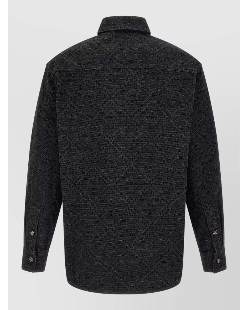 Casablanca Black 'Laser Monogram Denim' Overshirt for men