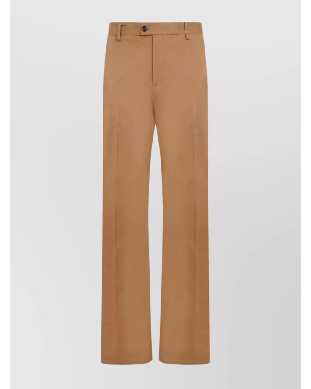 McQueen Natural Cotton Straight-Leg Trousers for men
