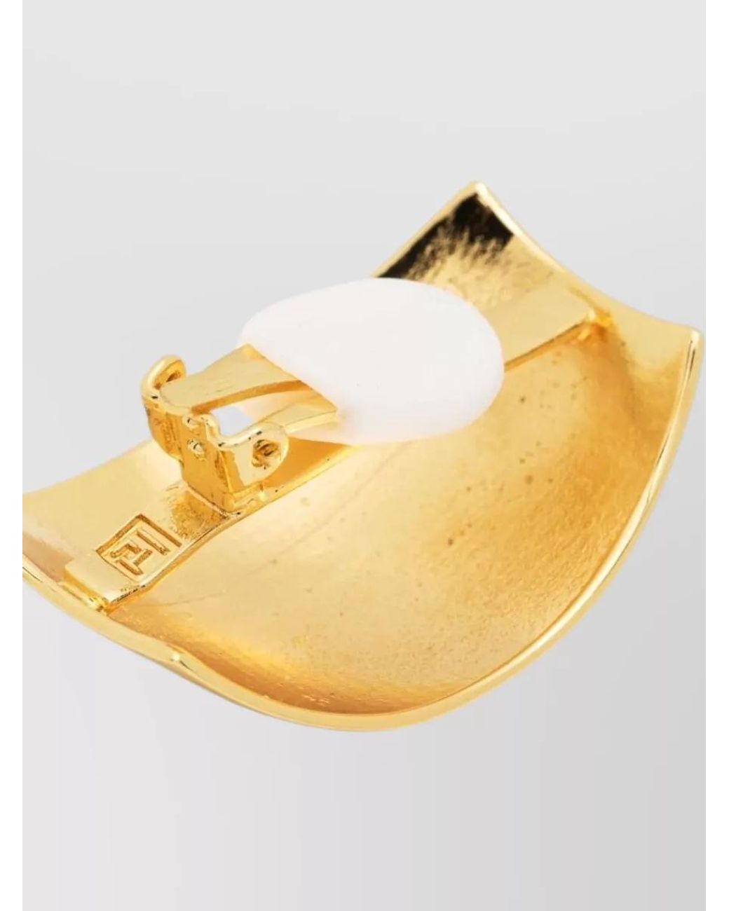 FEDERICA TOSI Metallic Plated Bronze Oval Earrings