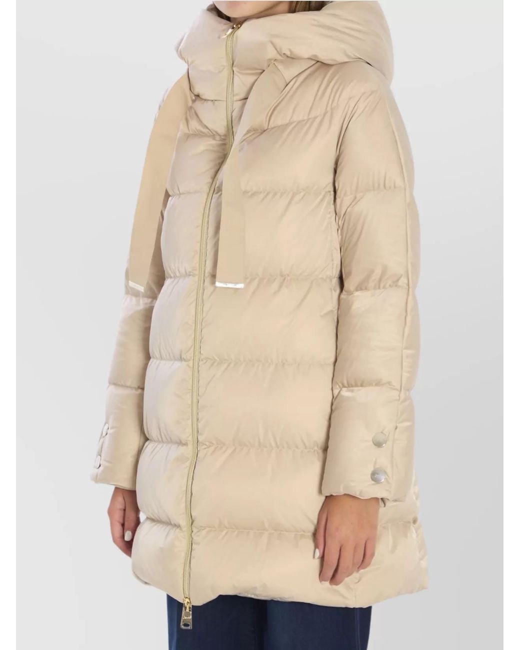Herno Natural Down Quilted Hooded Puffer Jacket