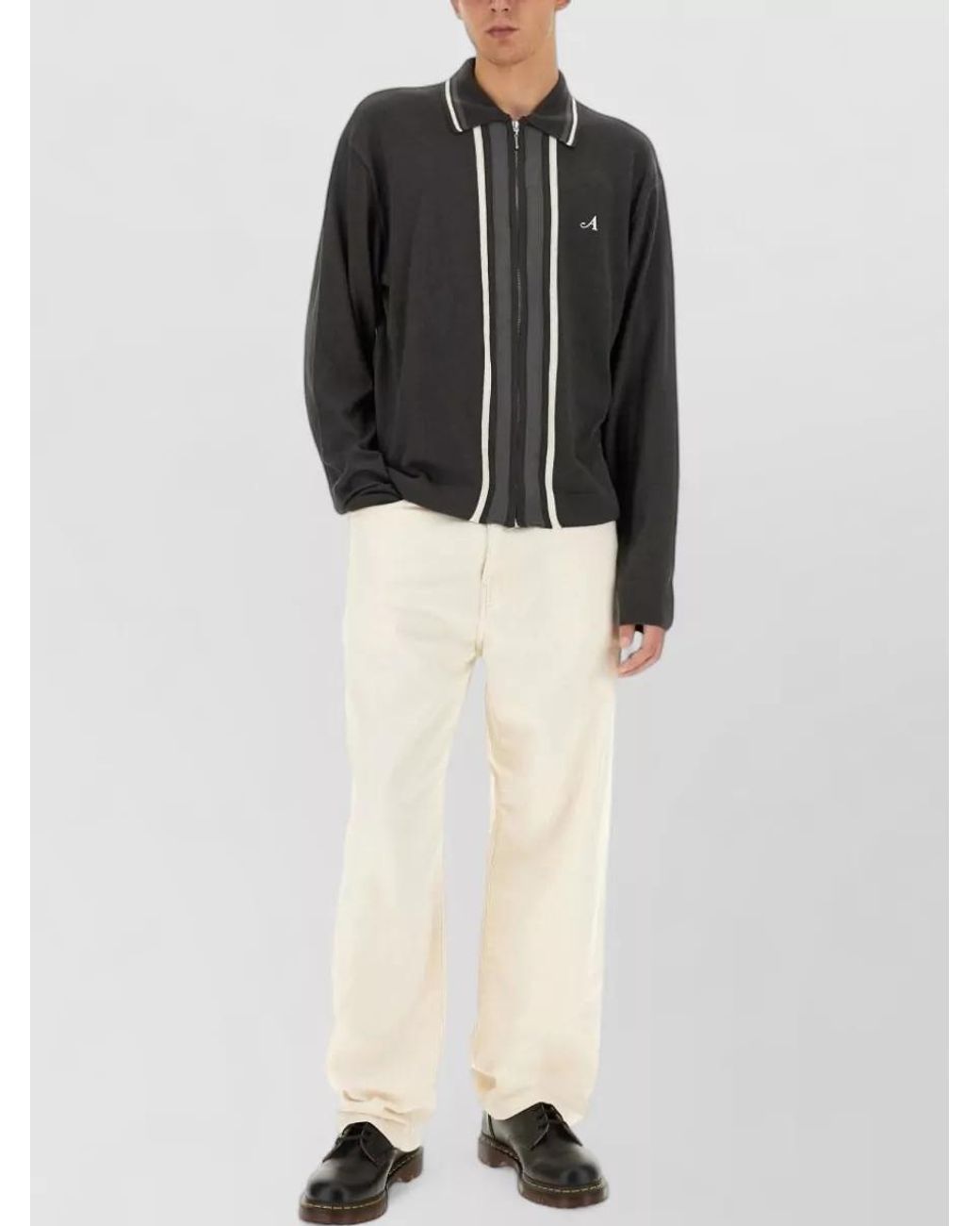 AWAKE NY Black Zip Jumper for men