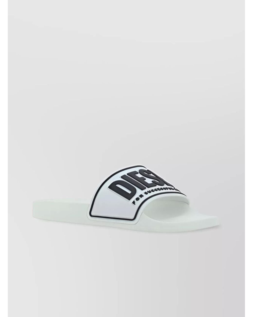 DIESEL Blue Logo-Detail Slides for men