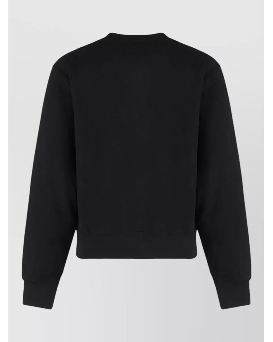 Saint Laurent Black Cotton Crew-Neck Sweatshirt for men