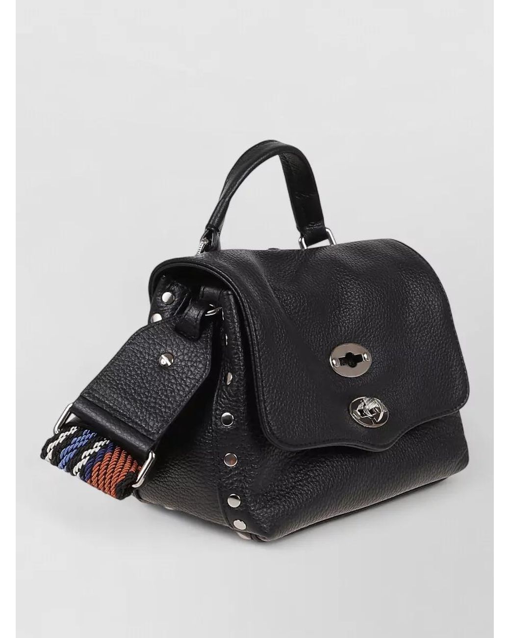 Zanellato Black Calf Leather Shoulder Bag