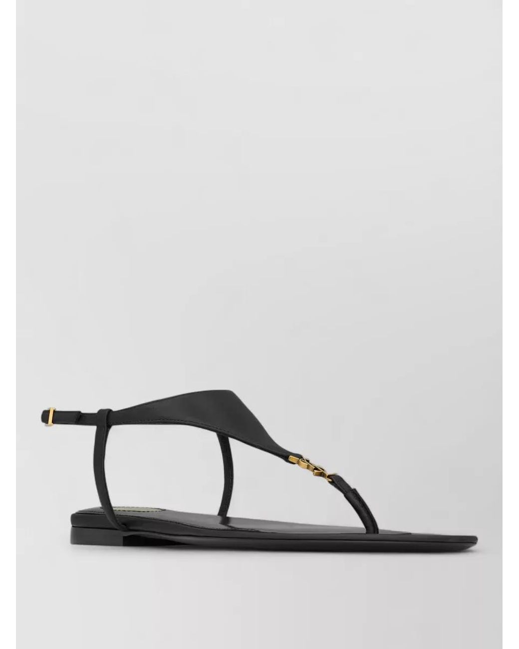 Saint Laurent Multicolor Leather Cassandre Thong Sandals