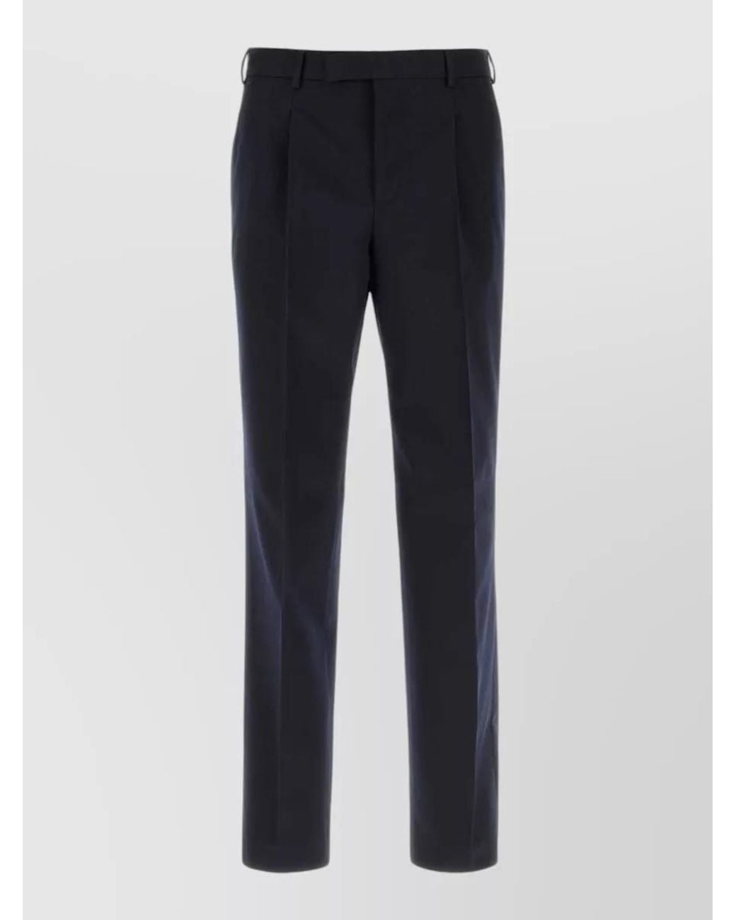 PT Torino Blue Virgin Wool Tailored Trousers for men