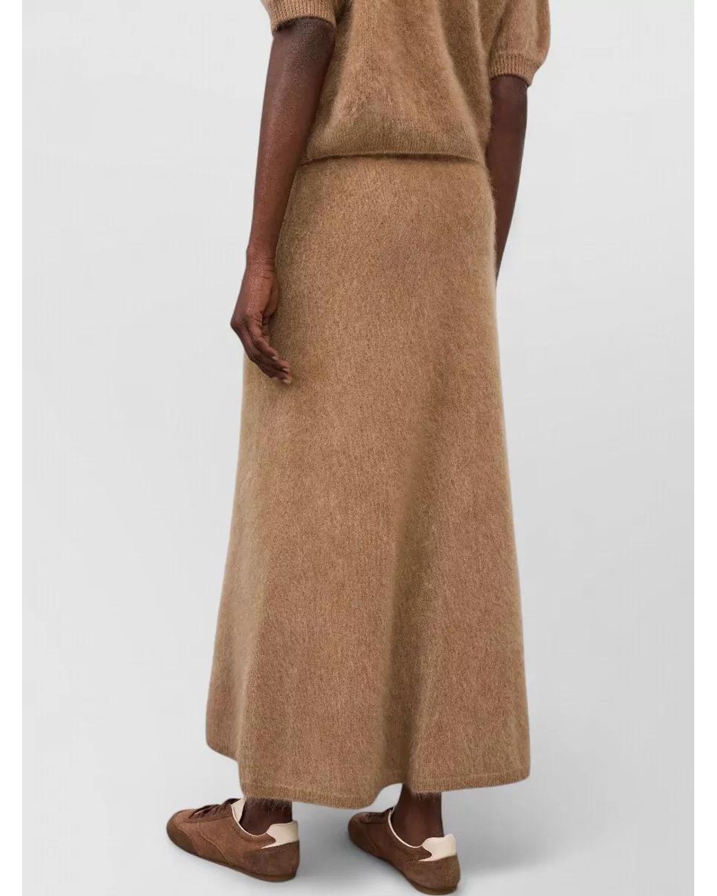 Lisa Yang Brown Cashmere Asta Midi Skirt