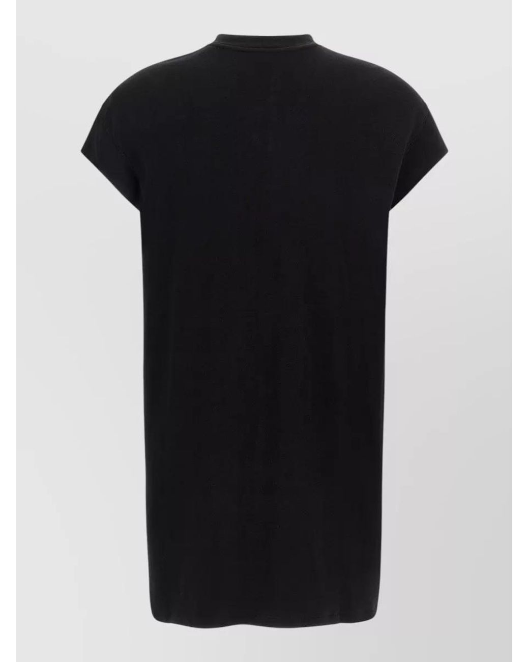 Rick Owens Black Cotton Oversized Short-Sleeve T-Shirt for men