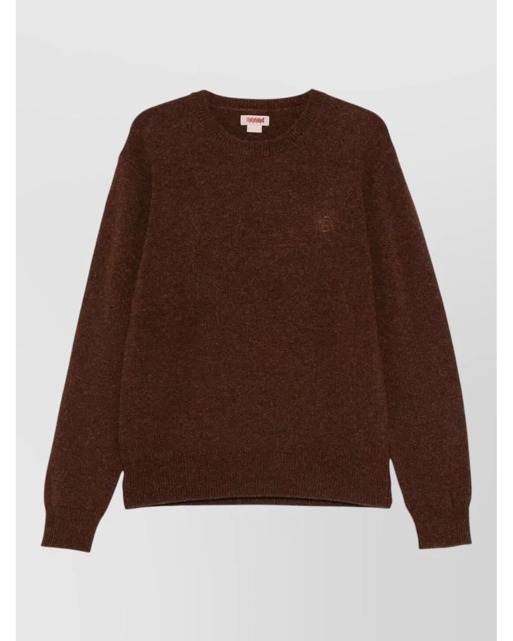 Baracuta Brown Virgin Wool Crew-Neck Jumper for men