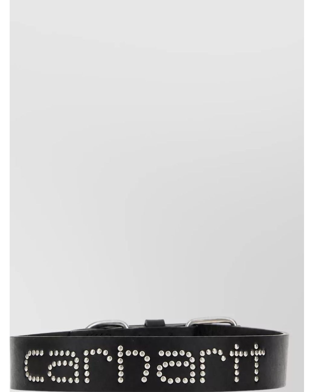 Carhartt White Leather Studded Dog Collar for men