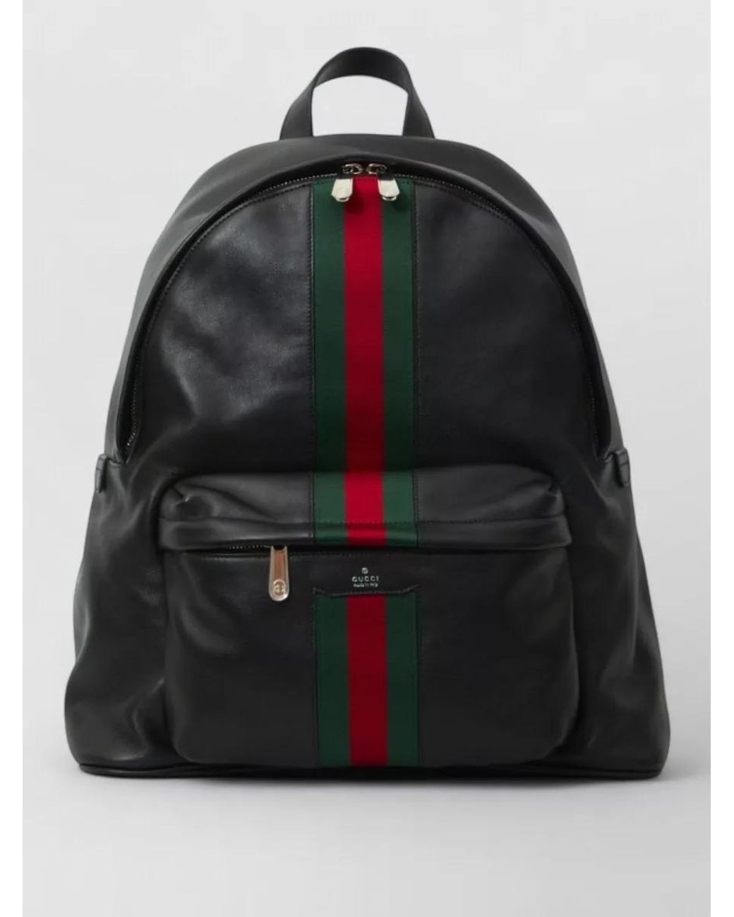 Gucci Black Leather Backpack for men