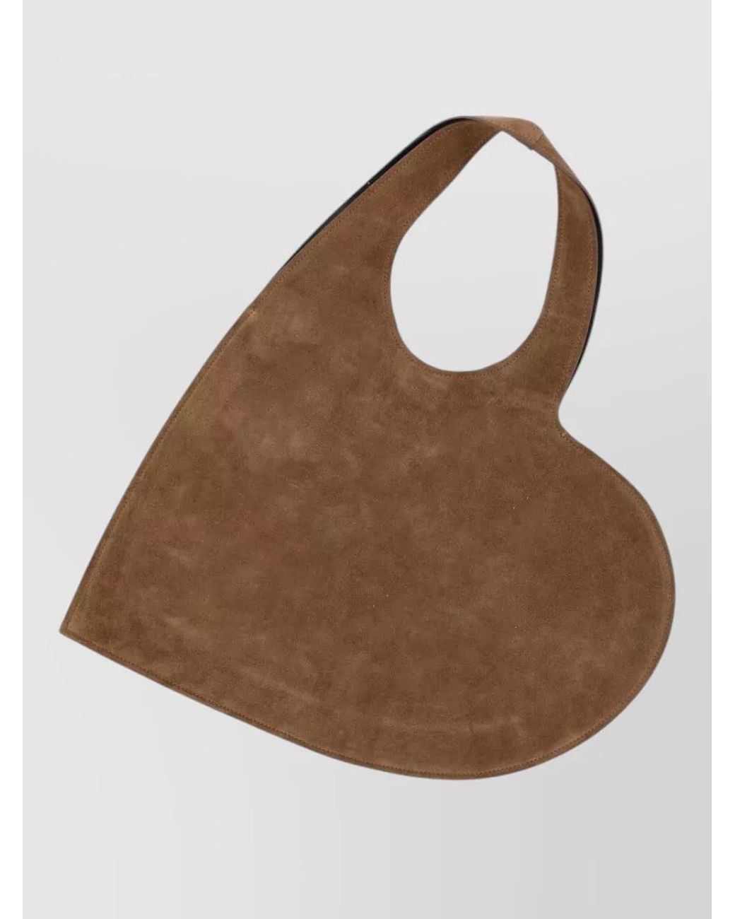 Coperni Brown Heart Suede Tote Bag