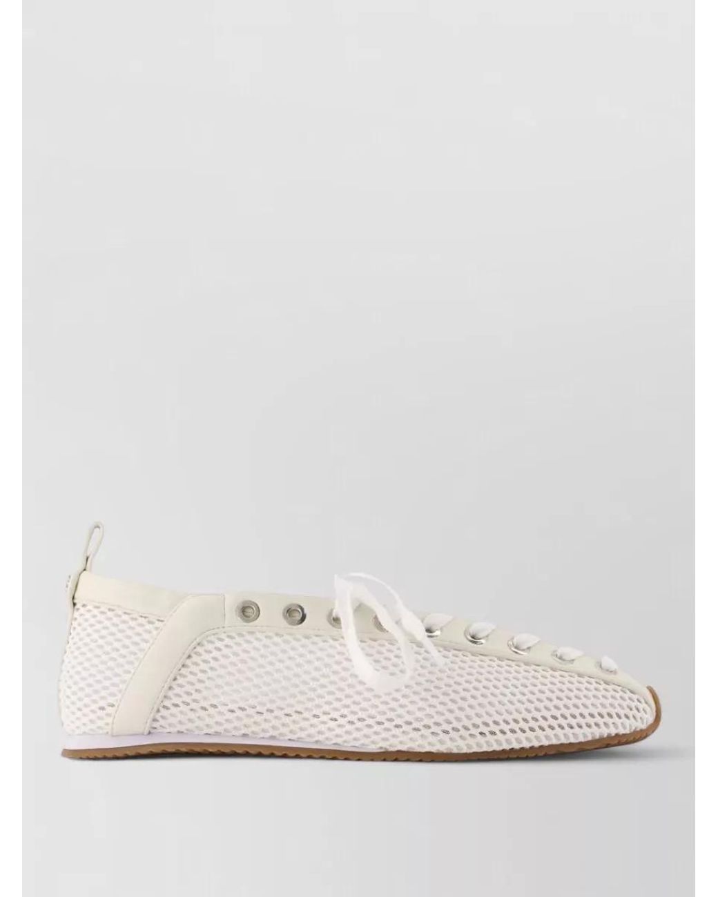 Ganni Natural Synthetic Low-Top Sneakers