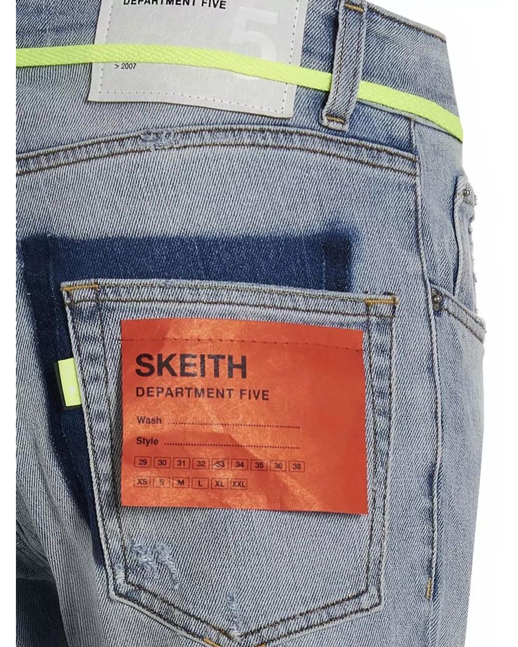 Department 5 Blue Denim Slim-Fit Straight-Leg Jeans for men