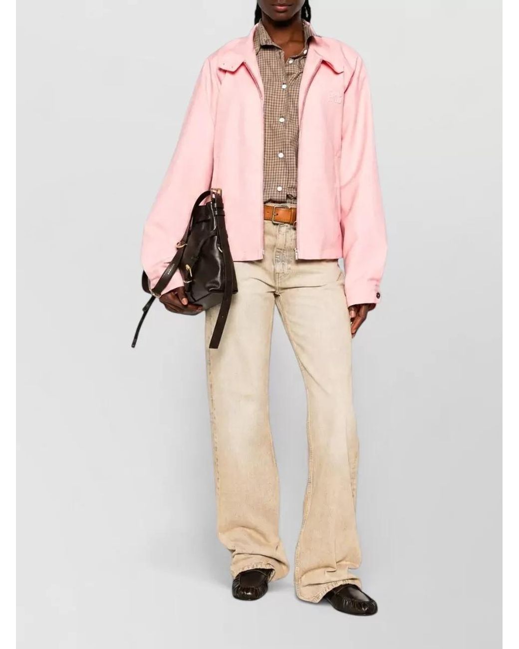 Miu Miu Pink Mohair Oversized Coat