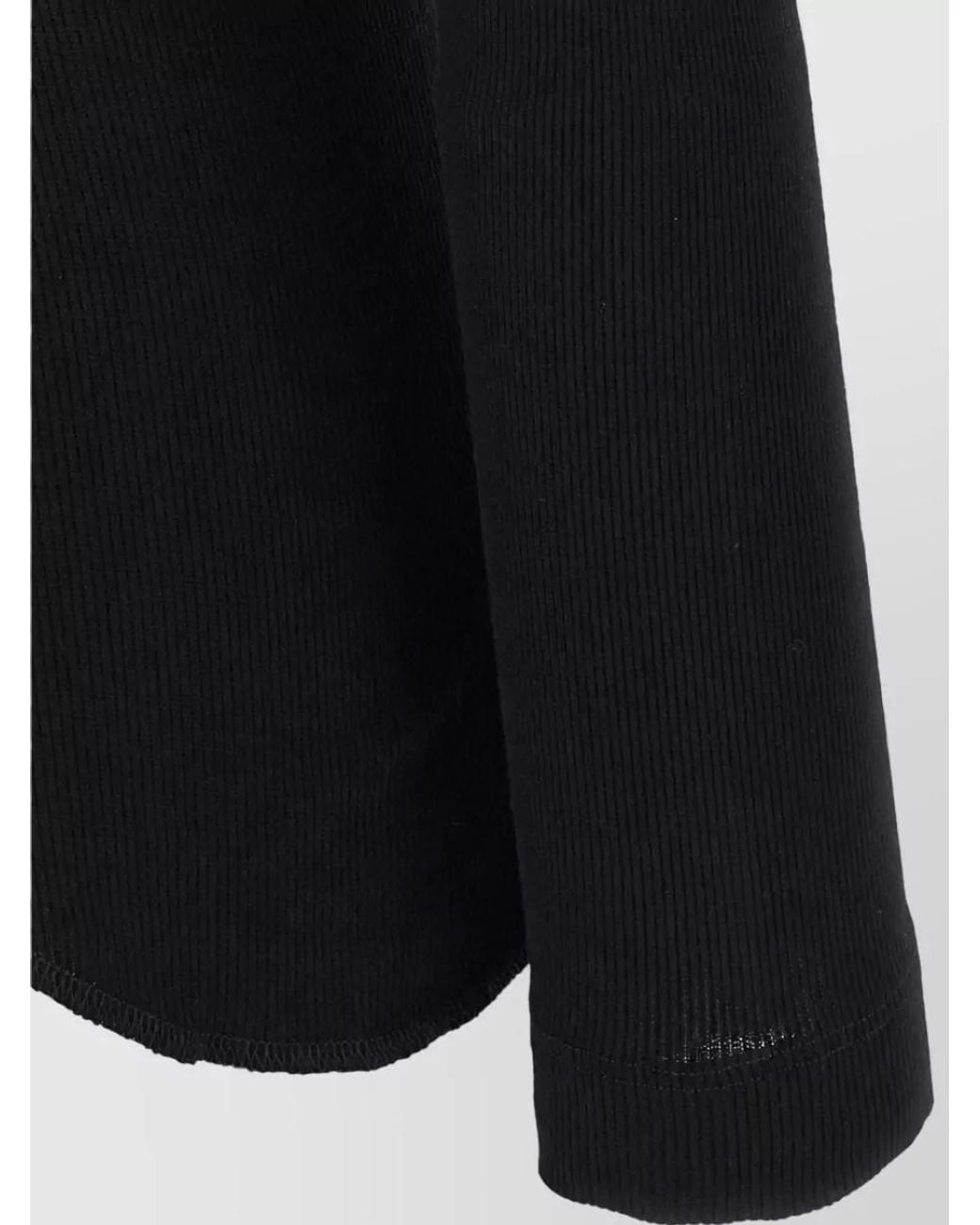 Vivienne Westwood Black Ribbed Asymmetric One-Shoulder Long-Sleeve T-Shirt