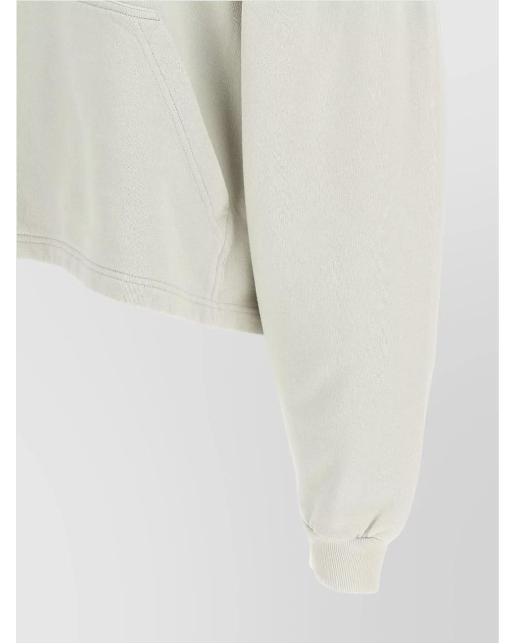 Balenciaga White Oversized Cropped Hoodie