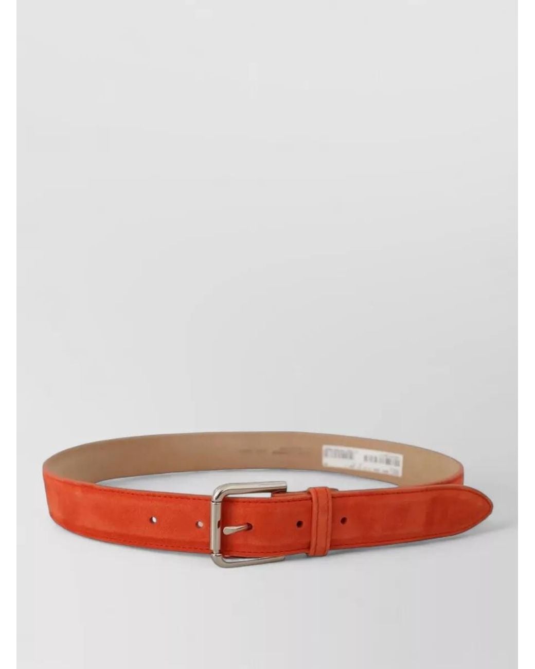 Dolce & Gabbana Red Suede Leather Belt