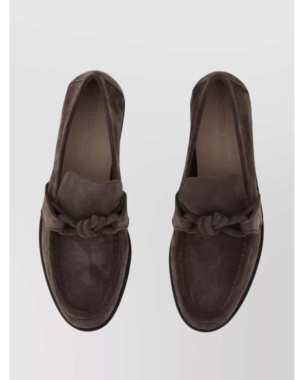 Bottega Veneta Black Suede Astaire Loafers