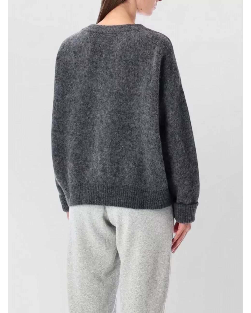 American Vintage Gray Alpaca Wool Crewneck Sweater