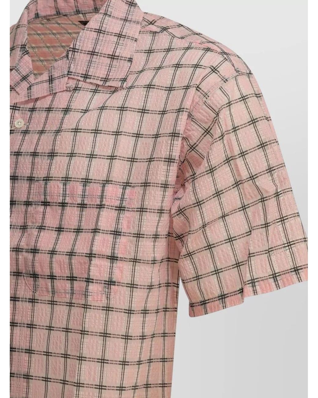 Beams Plus Pink Plaid Casual Shirt for men