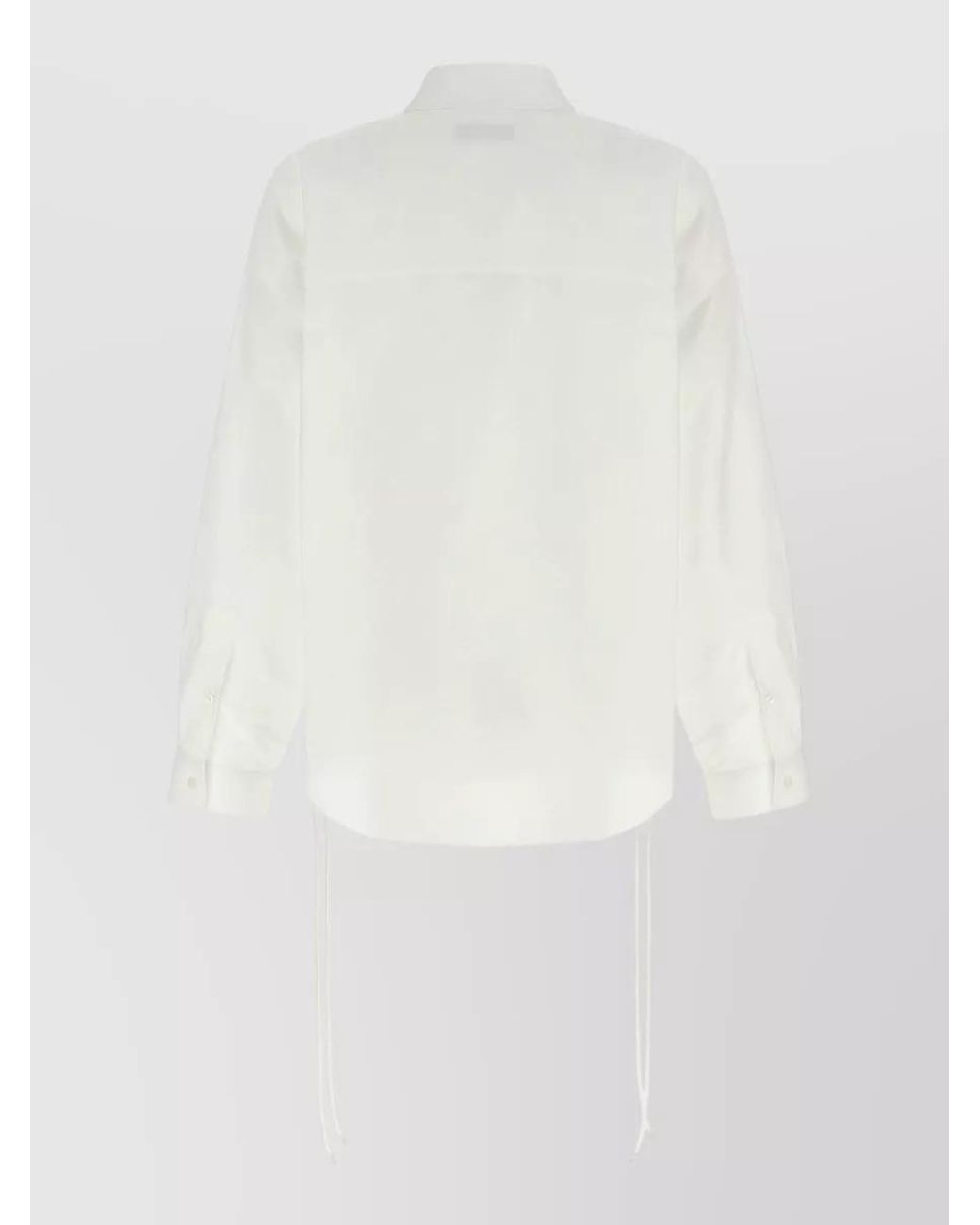 Balenciaga White Cotton Oversized Lace-Up Shirt