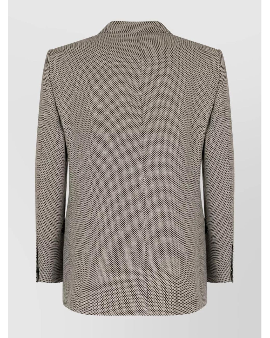 Tom Ford Gray Opposite Birdseye Db Jacket Clothing for men