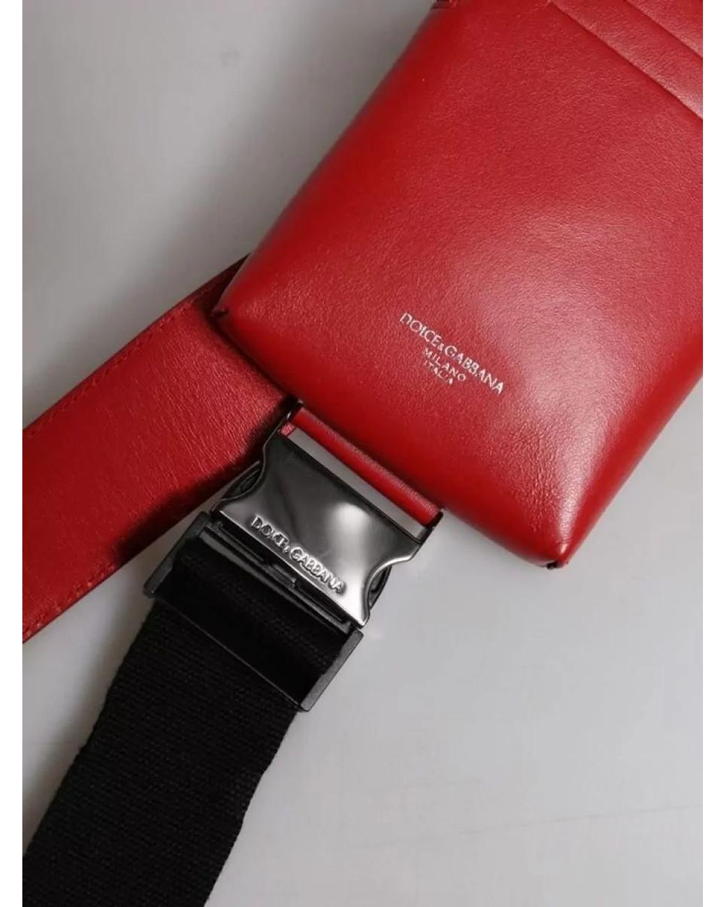 Dolce & Gabbana Red Daily Calfskin Belt Bag